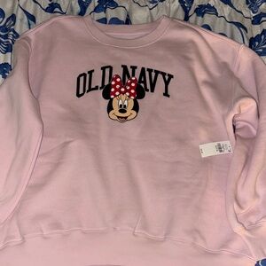 Old Navy Light Pink Minnie Mouse Women's Sweater
